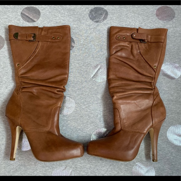 Vintage Signature by Shi Tan Brown Buckle Boots 8 - Picture 3 of 7